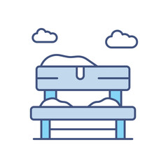 Bench Public Facility vector icon