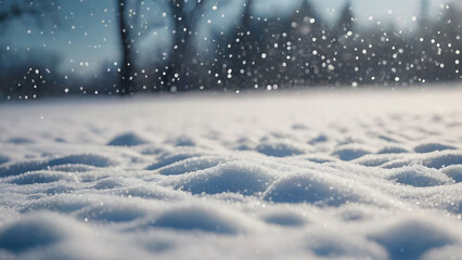 Fototapeta premium Winter, snow, blizzard. Background with snowfall texture, blizzard, snow movement, sparkling snow