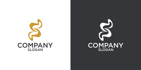 letter s abstract geometry logo vector design