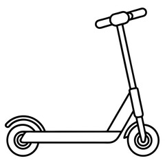 Electric Scooter line Art Vector