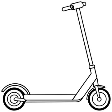 recommend clip art: Electric Scooter line Art Vector