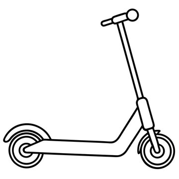 recommend clip art: Electric Scooter line Art Vector