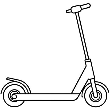 recommend clip art: Electric Scooter line Art Vector