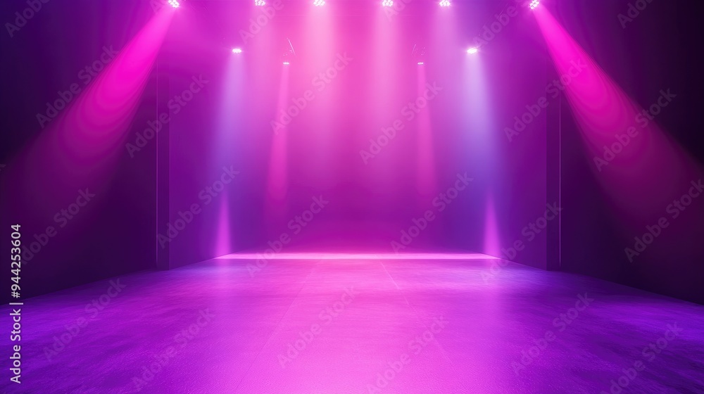 Poster abstract ultraviolet light with violet and pink gradients modern neon background featuring light ele