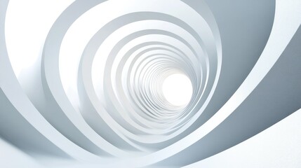 Obraz premium Abstract architectural background featuring a 3D rendering of a white circular tunnel structure representing a unique engineering concept