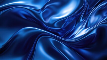 Obraz premium Abstract blue backdrop featuring flowing smooth lines