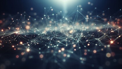 Obraz premium Abstract digital background of points and lines with glowing plexus