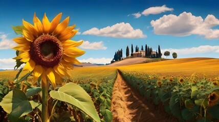 field of sunflowers