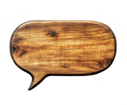 Wooden Speech Bubble