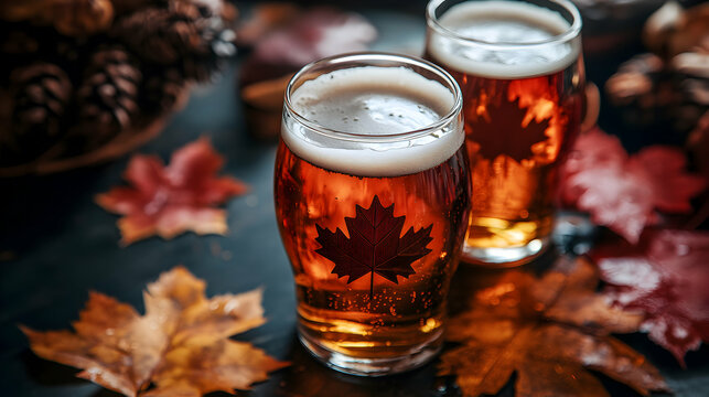 glass of beer on table