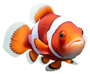 PNG Vibrant clownfish in clear water