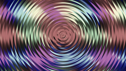Fototapeta premium Colorful concentric neon circle. Multicolor swirl background. Neon futuristic abstract magic circle. Spiral illustration. Wavy pattern. 3D rendering.