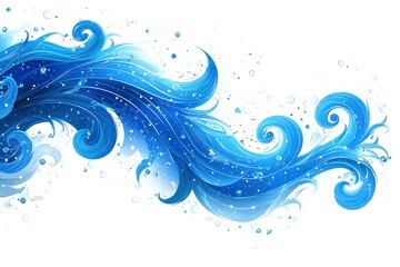 Naklejka premium Abstract Blue Water Wave Design