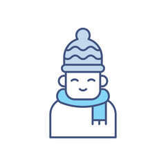 Winter Boy vector icon