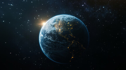 Obraz premium This artistic representation of our solar system showcases a vibrant array of planets, each depicted with unique colors and swirling gaseous atmospheres. The planets appear to 