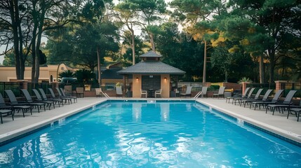 swimming pool in hotel