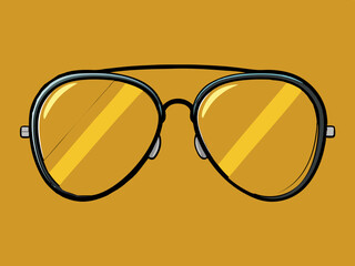 glasses on a white background