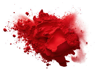 Fototapeta premium PNG Pigment powder red splattered exploding.