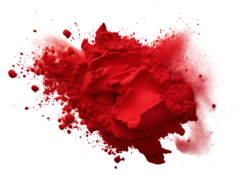PNG Pigment powder red splattered exploding.
