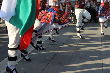 Festive procession through the streets of Sofia of participants in the Vitosha International Folklore Festival