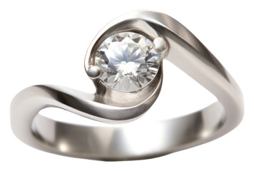 PNG  Diamond ring silver platinum gemstone.