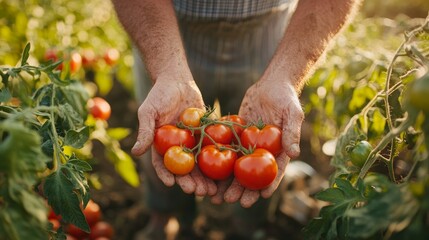watering the greenhouse garden's tomato plant. Watering the tomato in the greenhouse with a hand watering can. in closeup.