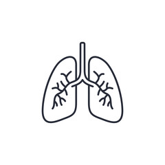 lungs icon vector illustration. lungs symbol isolated on white background