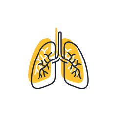 lungs icon vector illustration. lungs symbol isolated on white background