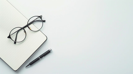 Simple and Clean Minimalist Desk Setup With Space for Creative Writing and Reflection