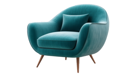 3d render armchair scene creator rendering for interior design or decoration projects on transparency background PNG