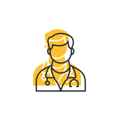 Doctor icon vector illustration. Doctor symbol isolated on white background