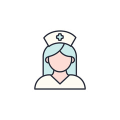 nurse icon vector illustration. nurse symbol isolated on white background