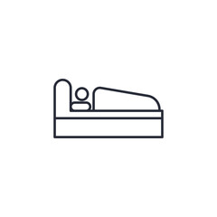 sleep icon vector illustration. sleep symbol isolated on white background