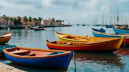 Fototapeta premium boats in the harbor