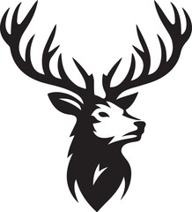 Obraz premium Deer Head Vector, Deer Head Illustration Isolated On White Background
