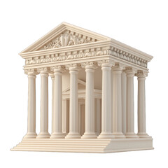 Obraz premium A classic architectural structure featuring grand columns and intricate designs, symbolizing strength and heritage. transparent background