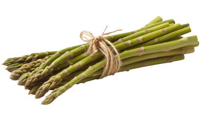 a bunch of asparagus is lying against on transparency background PNG