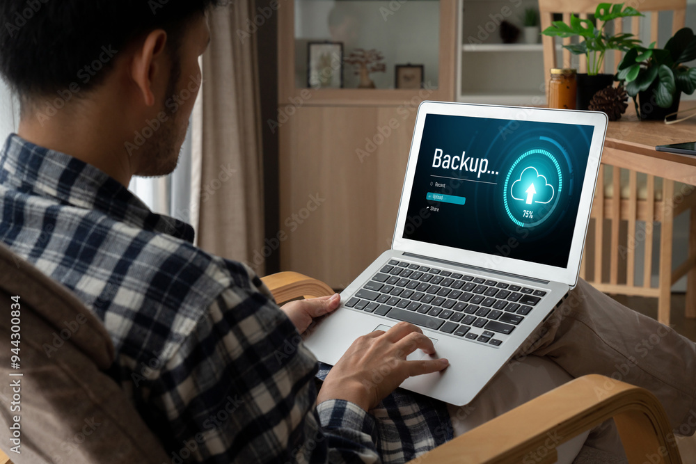 Poster backup storage data internet technology business concept. database storage cloud technology file dat