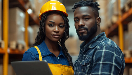 Portrait of workers in a warehouse