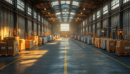 Obraz premium View of the warehouse inside