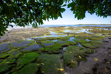 Fishing ponds at Kaloko-Honokohau National Historic Park at Kailua-Kona on the Big Island in Hawaii