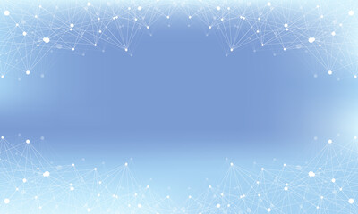 Global network connection banner design template. Header social network communication in the global business concept. Big data visualization. Internet technology