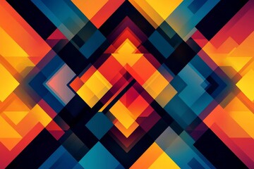 Abstract Geometric Pattern with Vibrant Colors created with Generative AI