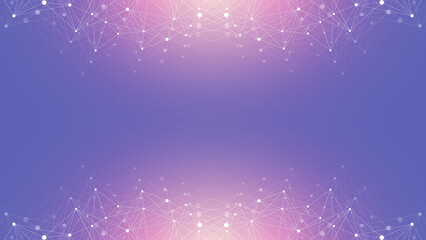 Global network connection banner design template. Header social network communication in the global business concept. Big data visualization. Internet technology