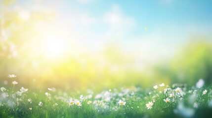 Obraz premium spring background with grass