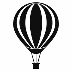 Naklejka premium Hot air ballon silhouette vector illustration