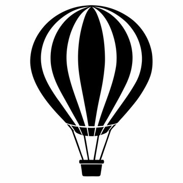 recommend clip art: Hot air ballon silhouette vector illustration