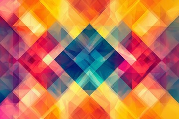Abstract Geometric Pattern with Vibrant Colors created with Generative AI