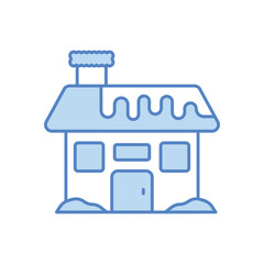 Snowy House vector icon