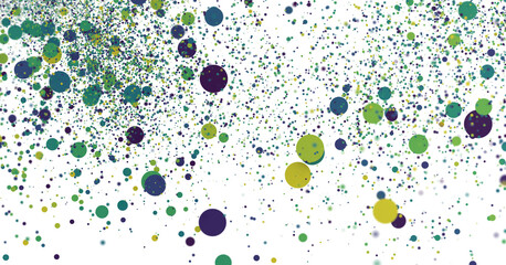 Confetti, paper triangle on the floor, fancy, colorful, celebration party